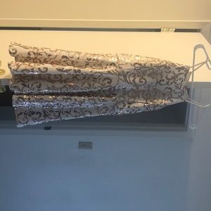 White and rose gold dress